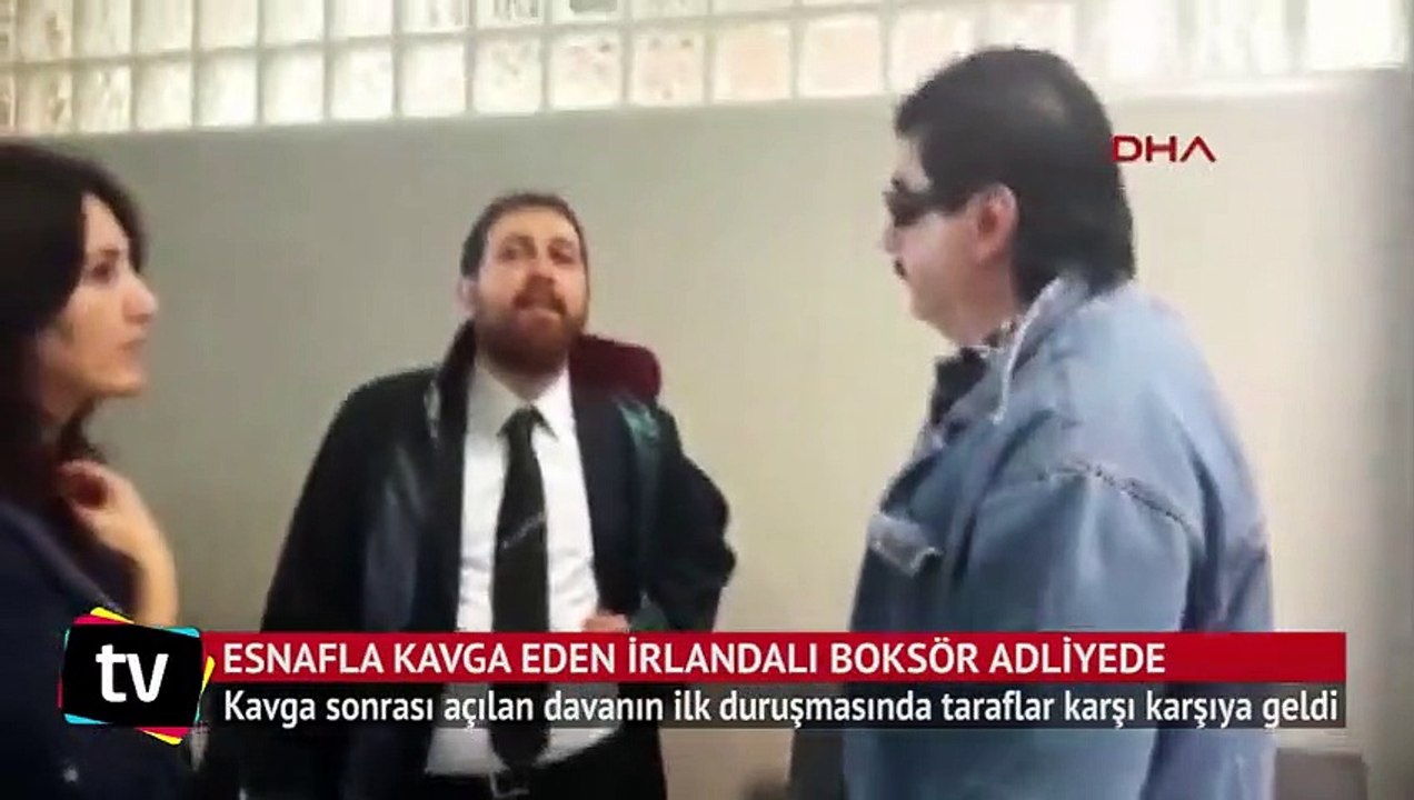 Aksaray'da esnafı döven İrlandalı boksör adliyede