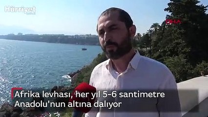Afrika levhası, her yıl 5-6 santimetre Anadolu'nun altına dalıyor