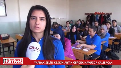 Yaprak Selin Keskin artık gerçek havuzda çalışacak