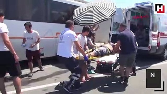 Tamir etmeye çalıştığı midibüs üzerinden geçti
