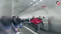 Tünelde zincirleme kaza: 1 yaralı