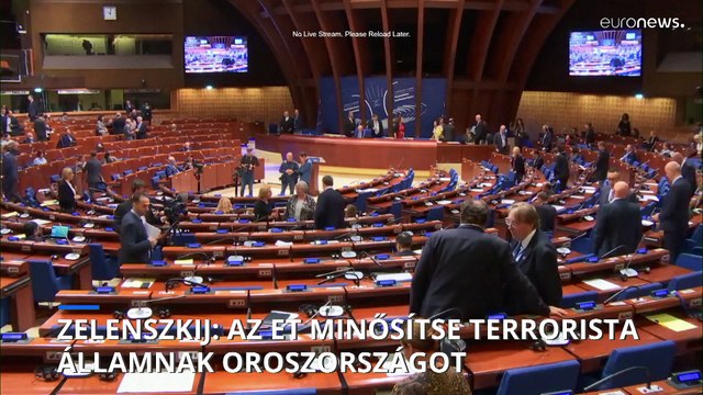 Zelenszkij: az Európa Tanács minősítse terrorista államnak Oroszországot