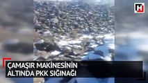 Çamaşır makinesinin altında PKK sığınağı