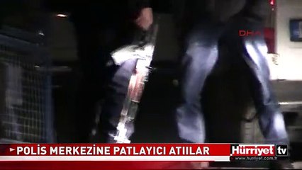 POLİS MERKEZİNİN BAHÇESİNE EL YAPIMI PATLAYICI ATTILAR