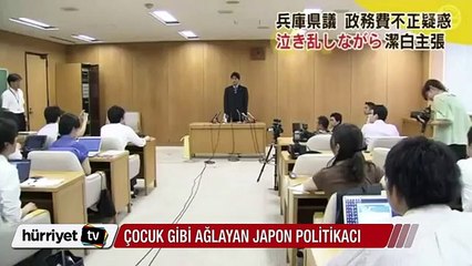 Japon politikacı çocuk gibi ağladı