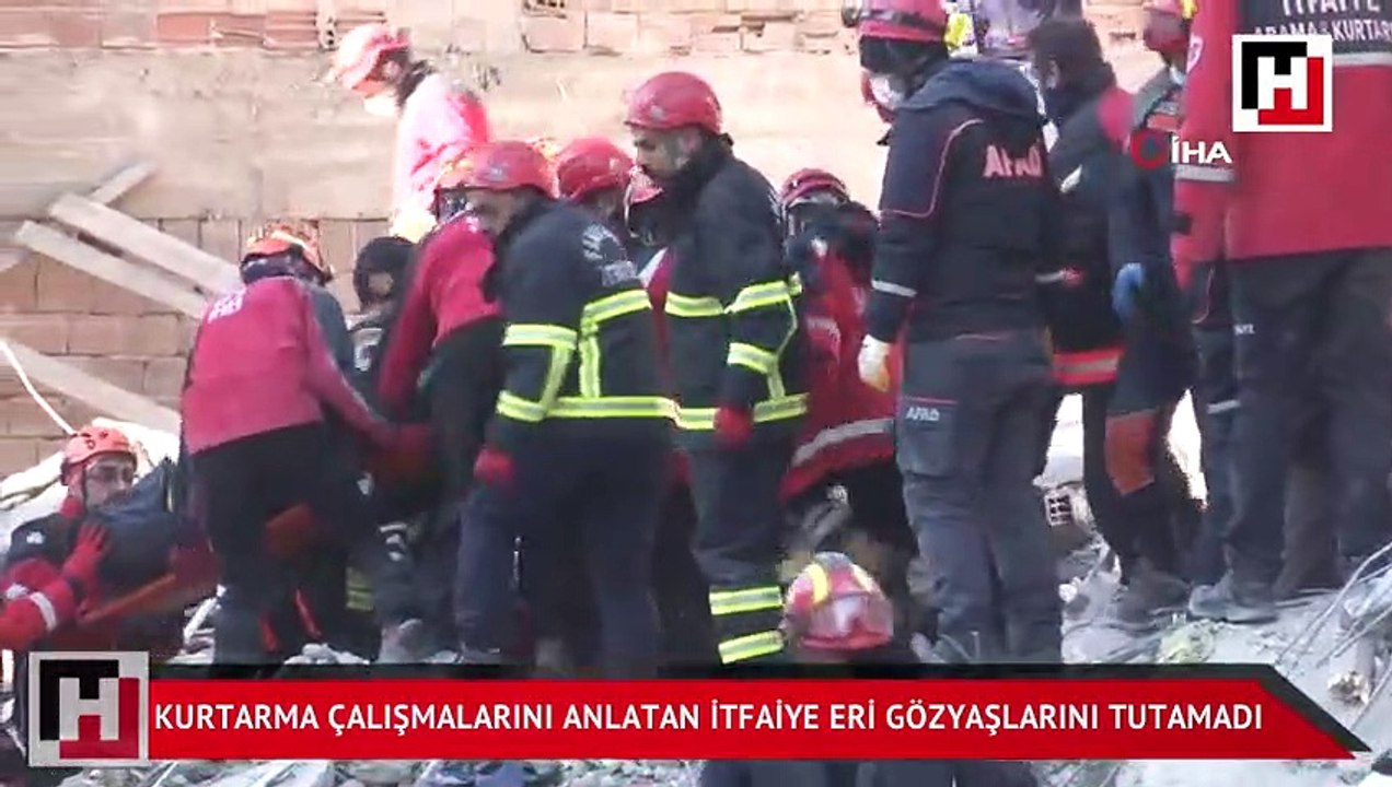 Kurtarma çalışmalarını anlatan itfaiye eri gözyaşlarını tutamadı