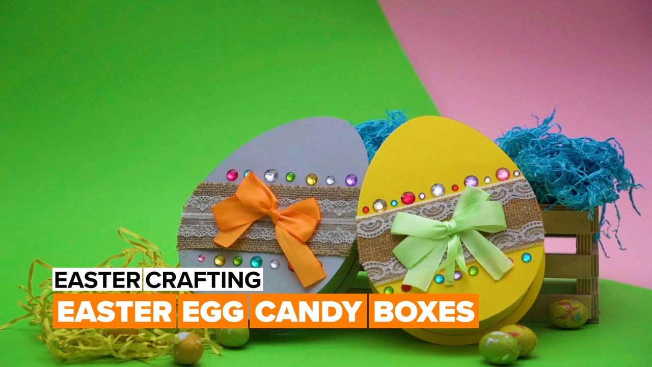 Easter crafting: Eastern egg candy boxes