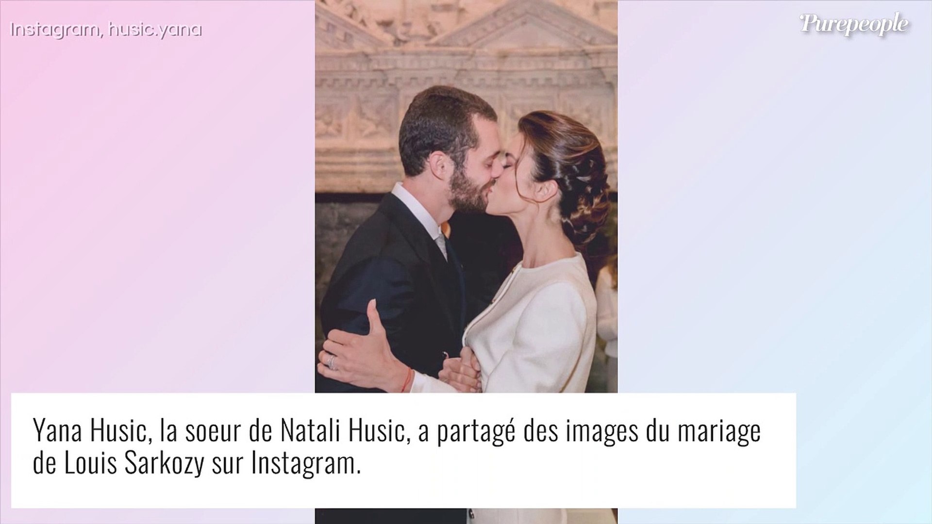Natali Husic mariée à Louis Sarkozy : sublimes photos de sa robe aux deux  décolletés plongeants et élégants - Vidéo Dailymotion