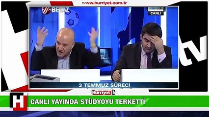 CANLI YAYINDA STÜDYOYU TERKETTİ