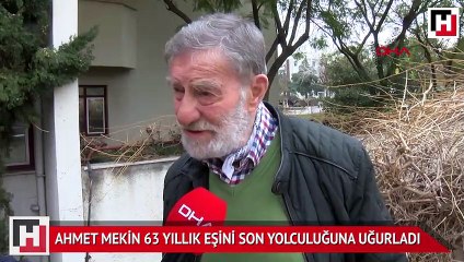 Ahmet Mekin, eşini gözyaşlarıyla son yolculuğuna uğurladı