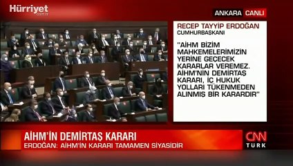 Cumhurbaşkanı Erdoğan'dan AİHM'nin Demirtaş kararına tepki