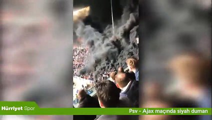Psv - Ajax maçında siyah duman