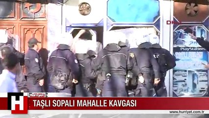 Erzurum'da iki aile taşlı sopalı birbirine girdi