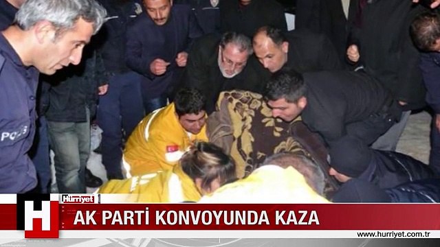 AK PARTİ KONVOYUNDA KAZA: 7 POLİS YARALANDI