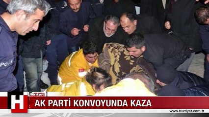 AK PARTİ KONVOYUNDA KAZA: 7 POLİS YARALANDI