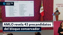 AMLO revela lista de precandidatos de oposición a la presidencia
