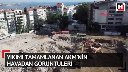 Yıkımı tamamlanan AKM'nin havadan görüntüleri