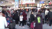 Havalimanında yılbaşı yoğunluğu...