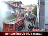 EVLERİNİN YANIŞINI BÖYLE İZLEDİLER