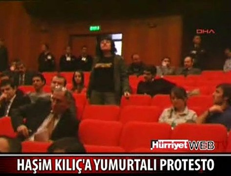 HAŞİM KILIÇ'A YUMURTALI PROTESTO