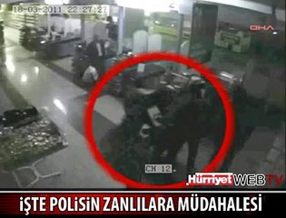 POLİSİN SERT MÜDAHALESİ KAMERADA