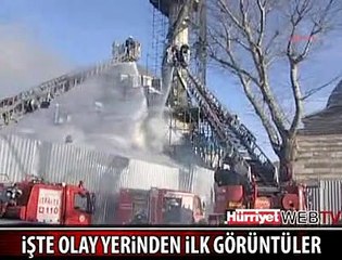 TARİHİ CAMİDE YANGIN ÇIKTI