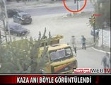 KAMYON YAŞLI ADAMA BÖYLE ÇARPTI