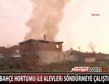 BAHÇE HORTUMUYLA SÖNDÜRMEYE ÇALIŞTILAR