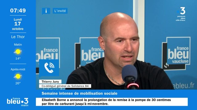 La journée de mobilisation interprofessionnelle, avec Thierry Juny de Solidaires 84