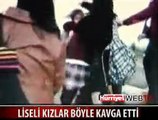 LİSELİ KIZLARIN ÖLDÜRESİYE KAVGASI