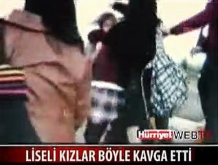 LİSELİ KIZLARIN ÖLDÜRESİYE KAVGASI