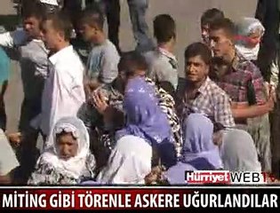 SİLOPİ'DE MİTİNG GİBİ ASKER UĞURLAMA