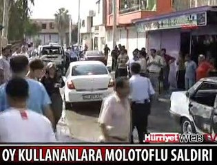 OY KULLANANLARA MOLOTOFLU SALDIRI