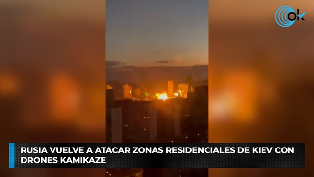 Rusia vuelve a atacar zonas residenciales de Kiev con drones kamikaze