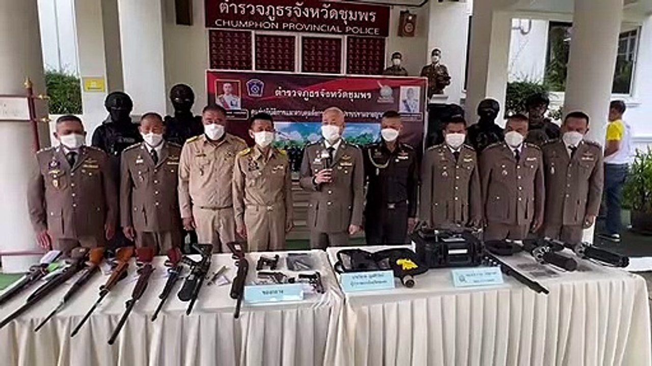 ชุมพร-ตร.ชุมพรโชว์ผลงานกวาดล้างอาชญากรรม-ยาเสพติดในรอบสัปดาห์