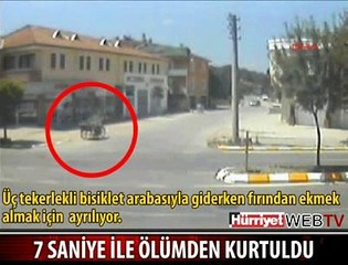 7 SANİYE İLE ÖLÜMDEN KURTULDU