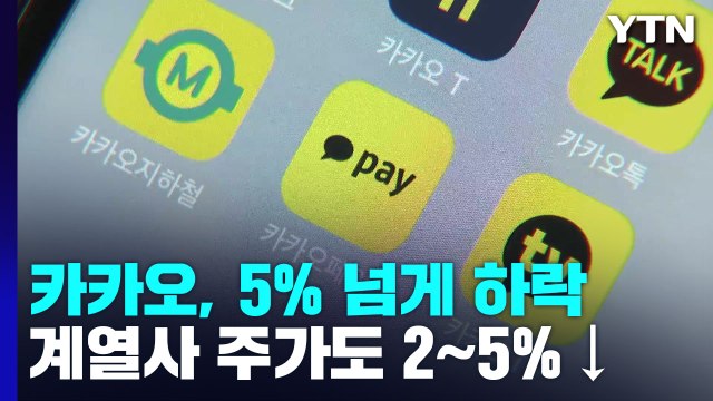 카카오, 5% 넘게 하락...코스피, 소폭 오름세 마감 / YTN