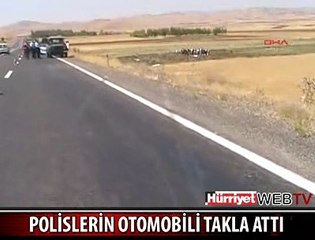 POLİS ARACI TAKLA ATTI 3 ŞEHİT