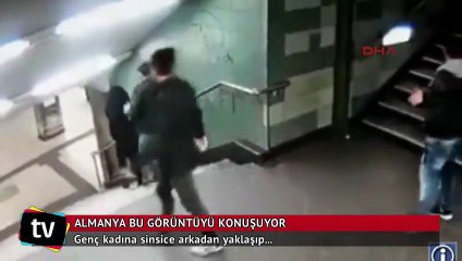 Kadına tekmeli saldırı kamerada