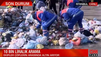 Biriktirdiği altınları yanlışlıkla çöpe attı