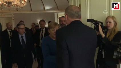 Cumhurbaşkanı Erdoğan, Merkel ile görüştü