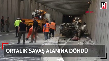 İzmir'de, kirişi yıkılan alt geçit trafiğe kapatıldı
