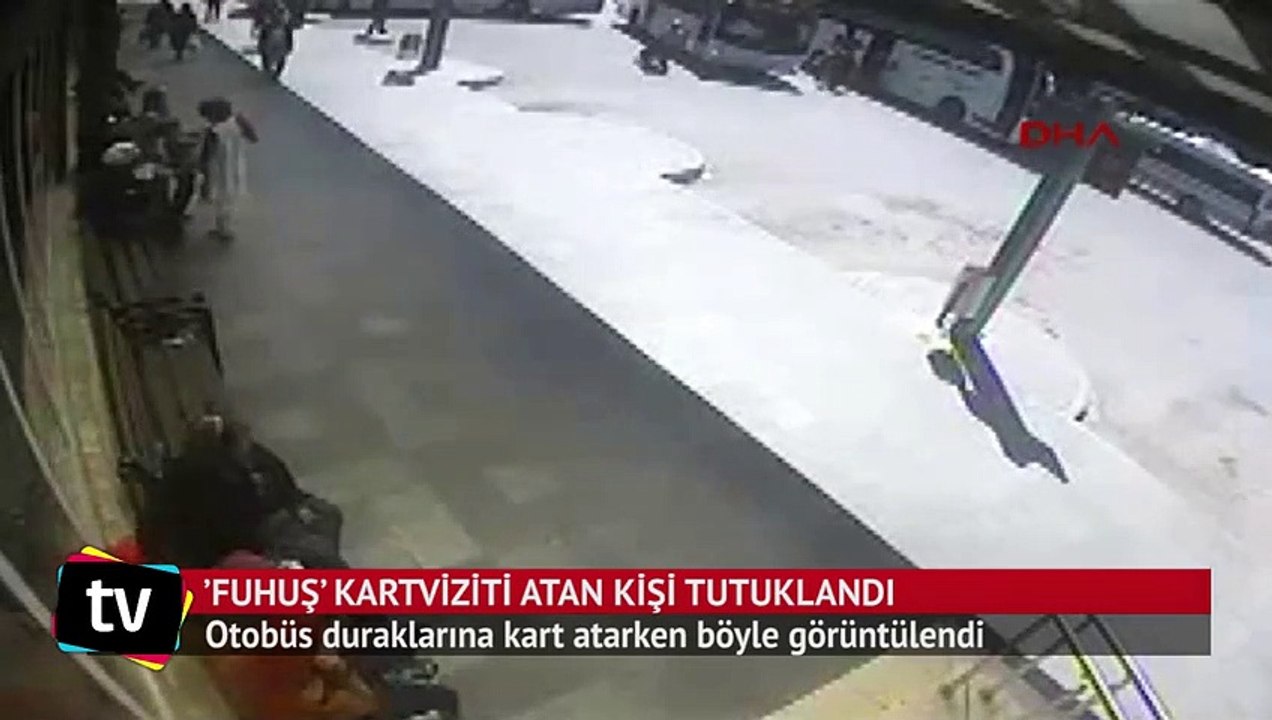 Otobüs duraklarına 'Fuhuş' amaçlı kartvizit atan kişi tutuklandı
