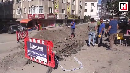Erzurum'da altyapı çalışmalarında insan kemikleri bulundu