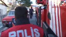 İzleyenler gözyaşlarını tutamadı! İtfaiye eri yorulunca polis memuru aldı ve...