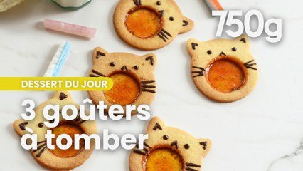 Vidéo de 3 recettes de goûters à tomber trop mignon - 750g