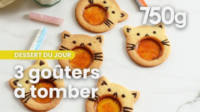 Vidéo de 3 recettes de goûters à tomber trop mignon - 750g