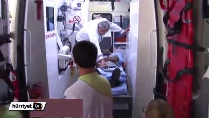 Havalimanında üzerine yıldırım düşen işçi böyle ambulansa götürüldü