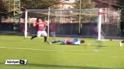 Amatör küme maçında çenesi kırıldı