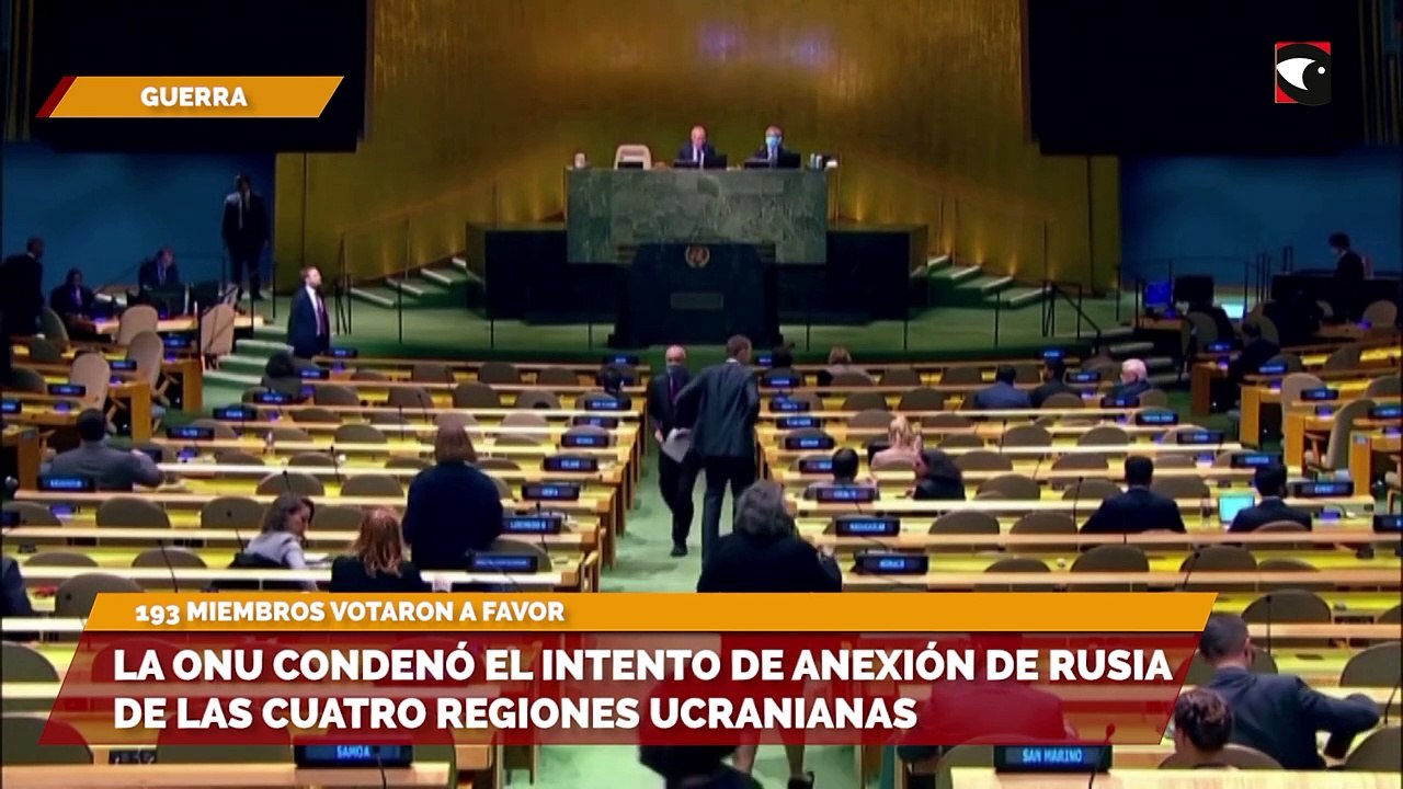 La ONU condenó el intento de anexión de Rusia de las cuatro regiones ucranianas